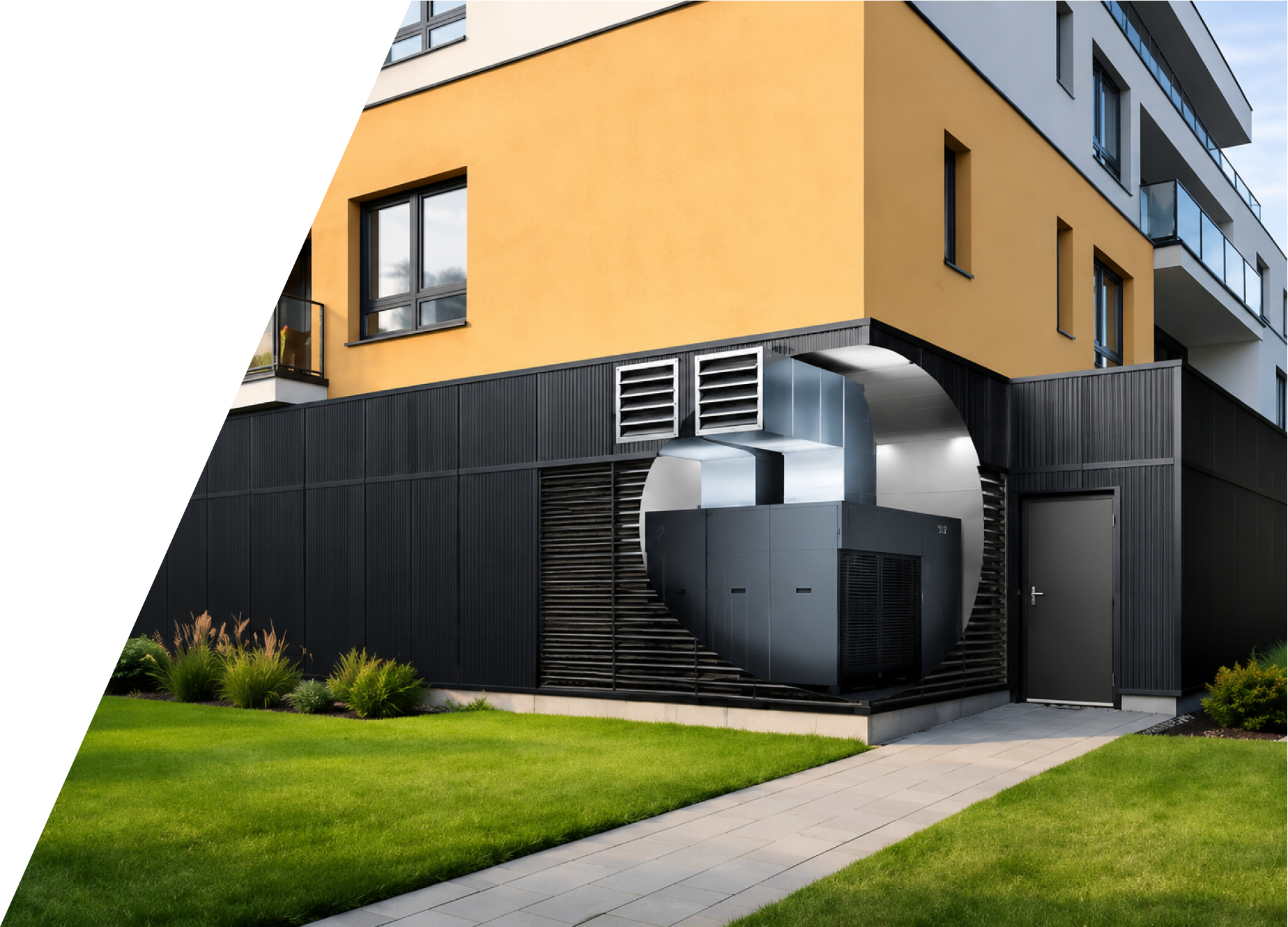 Bâtiment moderne d'un logement collectif