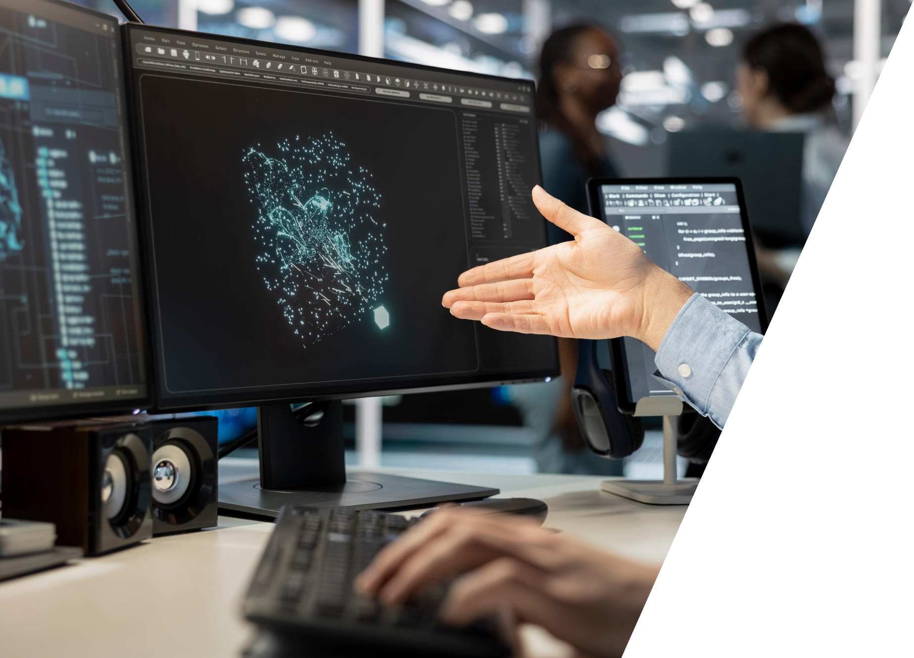 Personne travaillant sur l'intelligence artificielle